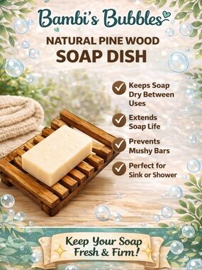 Limited Supply!  Wooden Soap Dish Holder - 1 Dish